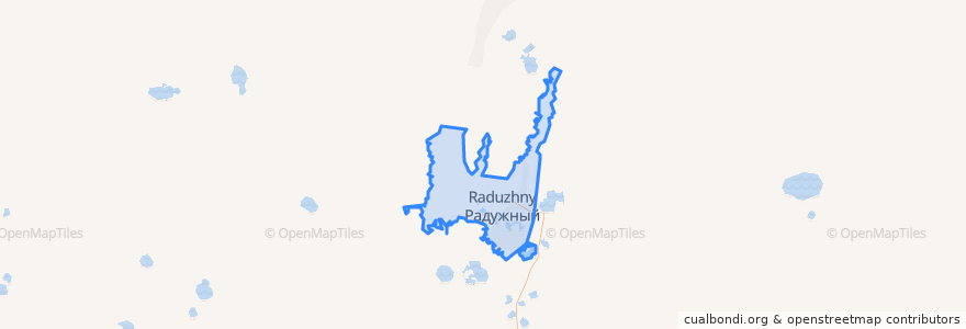 Mapa de ubicacion de городской округ Радужный.