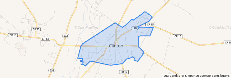 Mapa de ubicacion de Clinton.