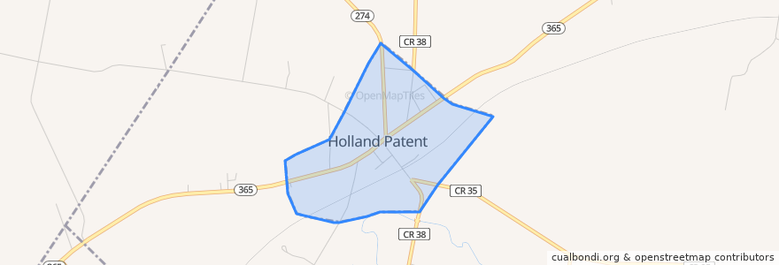 Mapa de ubicacion de Holland Patent.