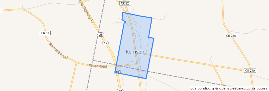 Mapa de ubicacion de Remsen.