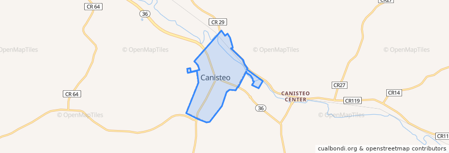 Mapa de ubicacion de Canisteo.
