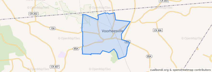 Mapa de ubicacion de Voorheesville.