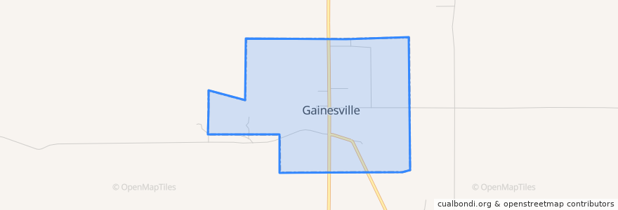 Mapa de ubicacion de Gainesville.