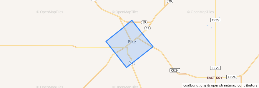 Mapa de ubicacion de Pike.