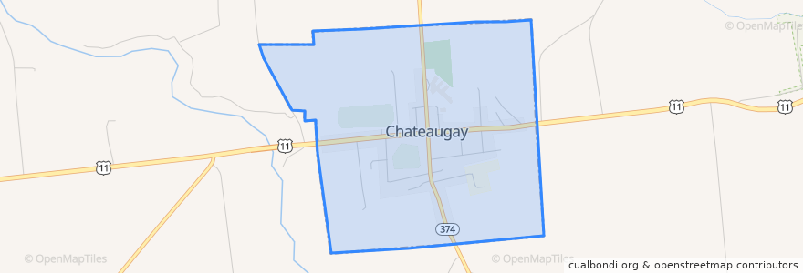 Mapa de ubicacion de Chateaugay.