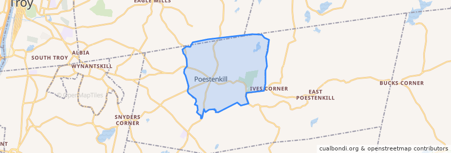 Mapa de ubicacion de Poestenkill.