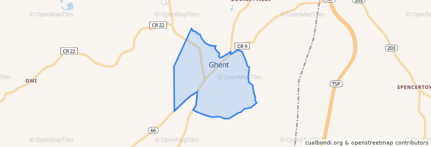 Mapa de ubicacion de Ghent.