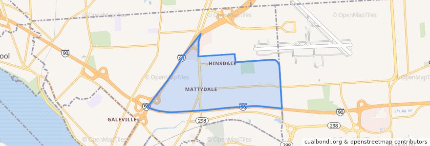 Mapa de ubicacion de Mattydale.