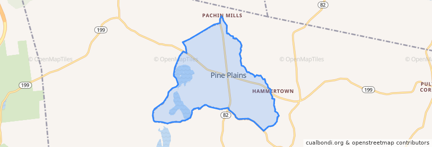 Mapa de ubicacion de Pine Plains.