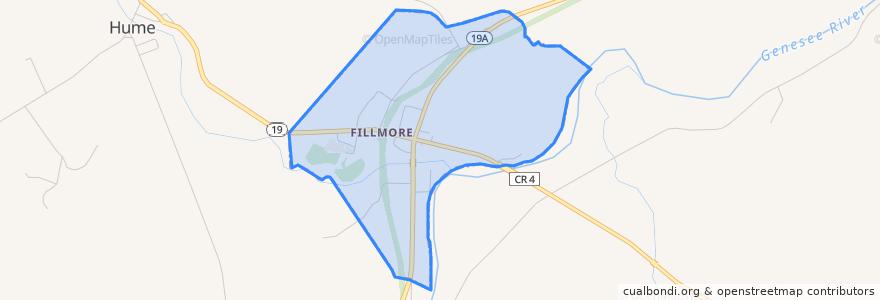 Mapa de ubicacion de Fillmore.