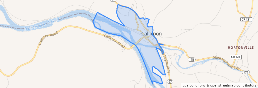 Mapa de ubicacion de Callicoon.