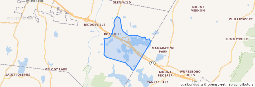 Mapa de ubicacion de Rock Hill.
