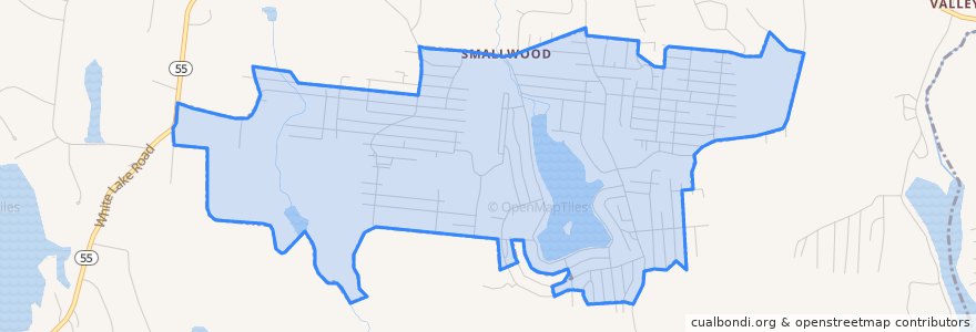 Mapa de ubicacion de Smallwood.