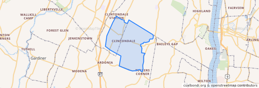 Mapa de ubicacion de Clintondale.