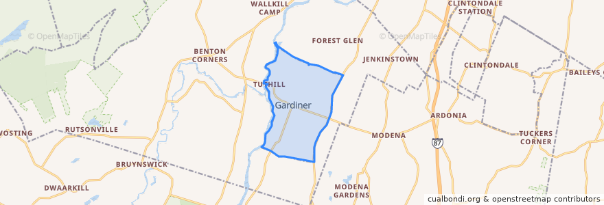 Mapa de ubicacion de Gardiner.