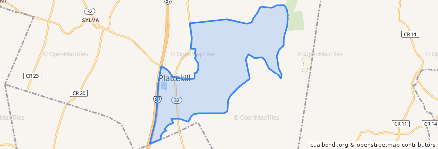 Mapa de ubicacion de Plattekill.