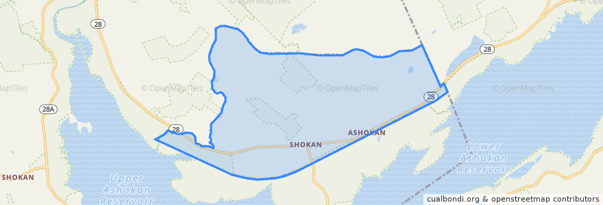 Mapa de ubicacion de Shokan.