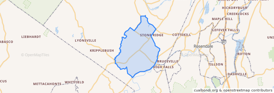 Mapa de ubicacion de Stone Ridge.