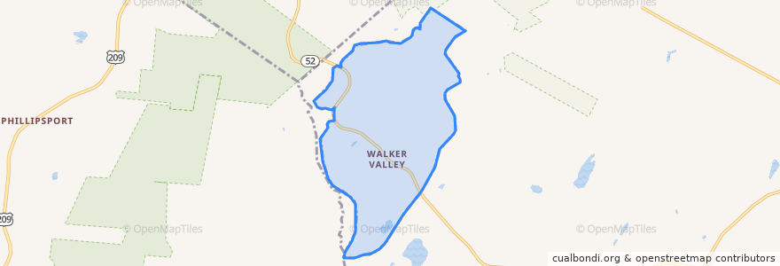 Mapa de ubicacion de Walker Valley.