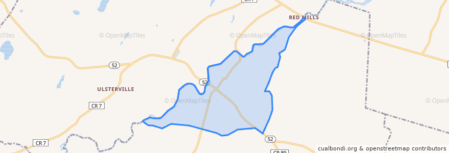 Mapa de ubicacion de Pine Bush.