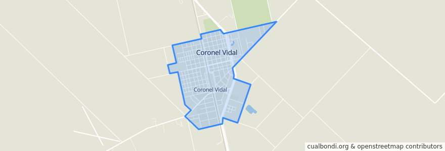 Mapa de ubicacion de Coronel Vidal.