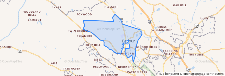Mapa de ubicacion de Balfour.