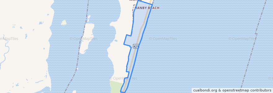 Mapa de ubicacion de Kure Beach.