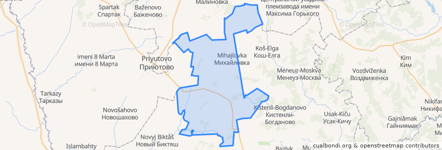 Mapa de ubicacion de Михайловский сельсовет.