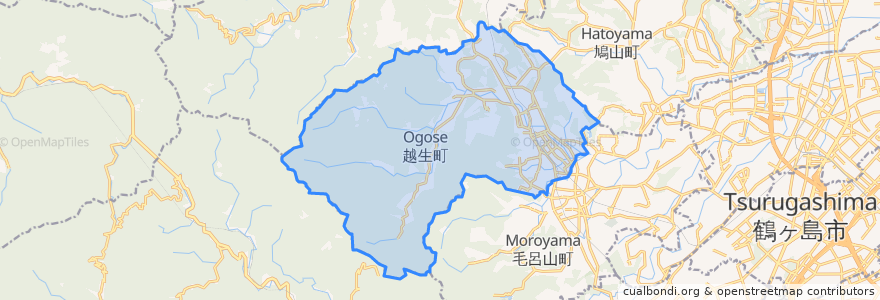 Mapa de ubicacion de Ogose.