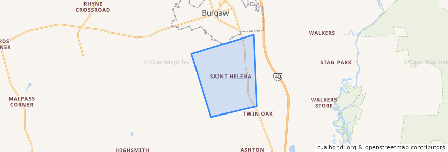 Mapa de ubicacion de St. Helena.