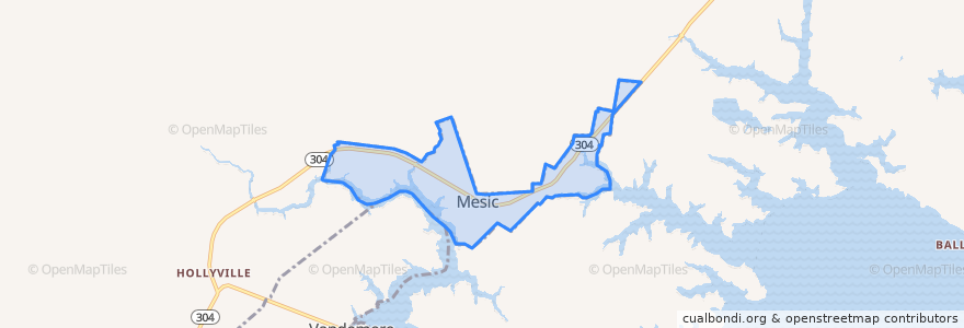 Mapa de ubicacion de Mesic.