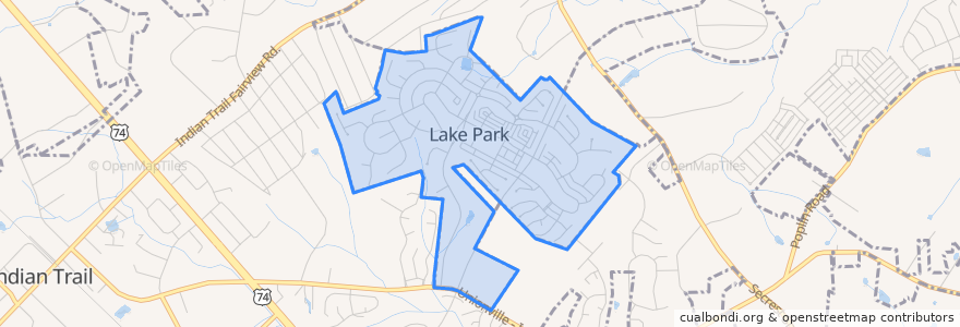 Mapa de ubicacion de Lake Park.