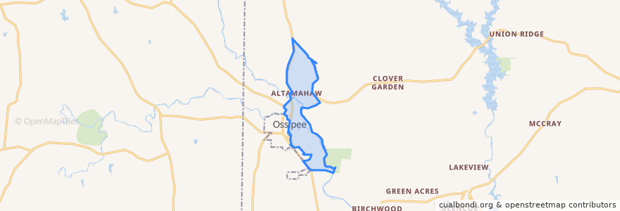 Mapa de ubicacion de Altamahaw.