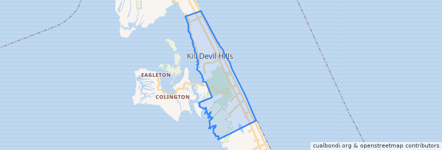 Mapa de ubicacion de Kill Devil Hills.