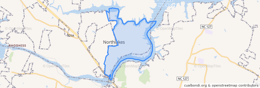 Mapa de ubicacion de Northlakes.