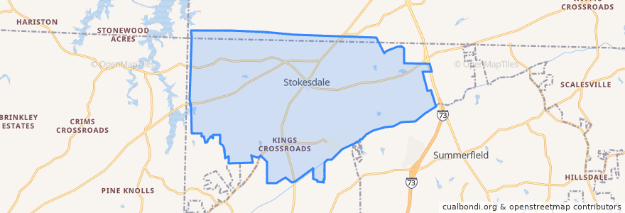 Mapa de ubicacion de Stokesdale.