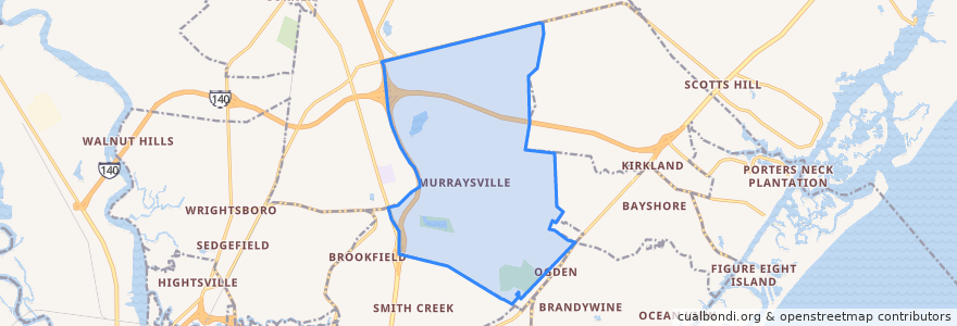 Mapa de ubicacion de Murraysville.