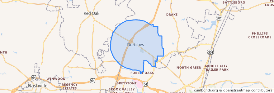 Mapa de ubicacion de Dortches.
