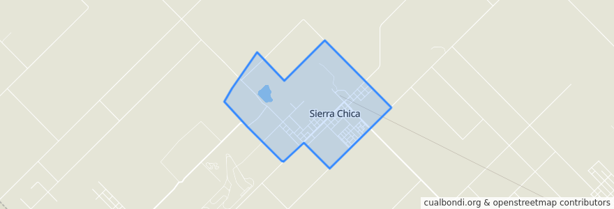 Mapa de ubicacion de Sierra Chica.