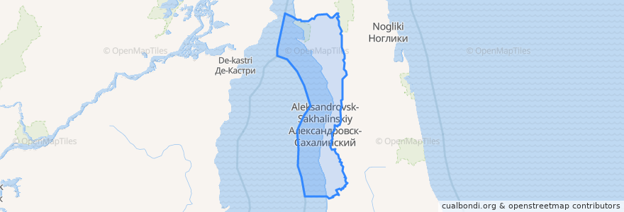 Mapa de ubicacion de Александровск-Сахалинский район.