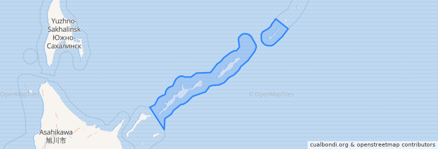 Mapa de ubicacion de Курильский городской округ.