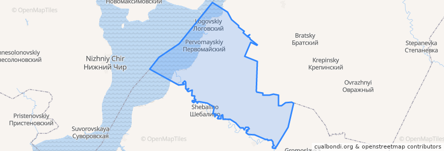 Mapa de ubicacion de Логовское сельское поселение.