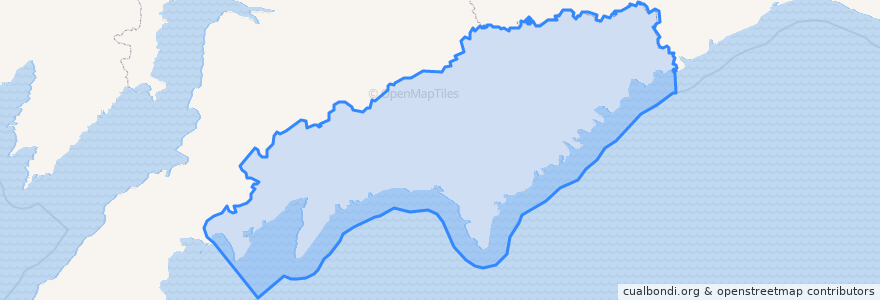 Mapa de ubicacion de Олюторский район.