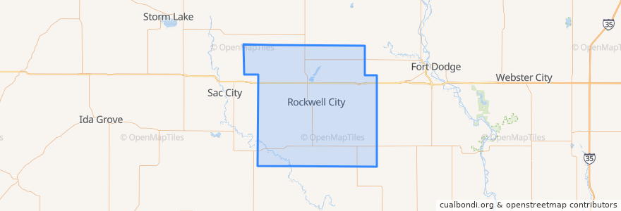 Mapa de ubicacion de Calhoun County.