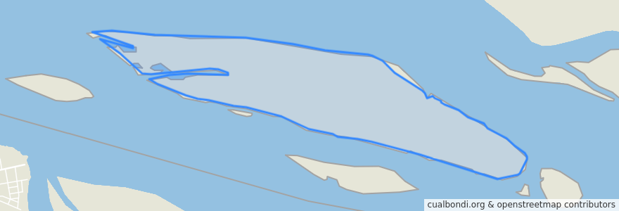 Mapa de ubicacion de Isla Verde.