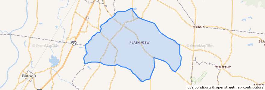 Mapa de ubicacion de Plain View.