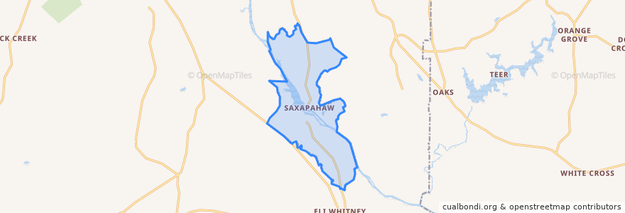 Mapa de ubicacion de Saxapahaw.