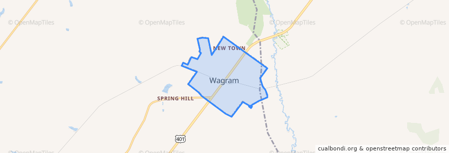Mapa de ubicacion de Wagram.