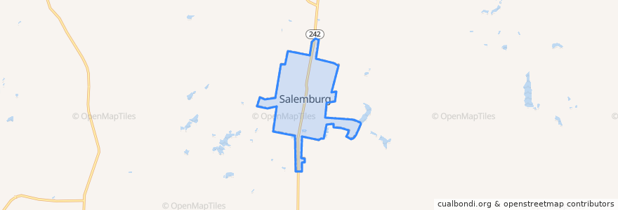 Mapa de ubicacion de Salemburg.