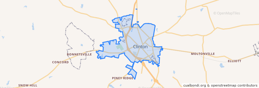 Mapa de ubicacion de Clinton.